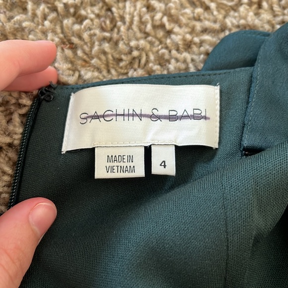 BHLDN Sachin & Babi Corset Style Ruffle Hem Gown - Picture 2 of 6